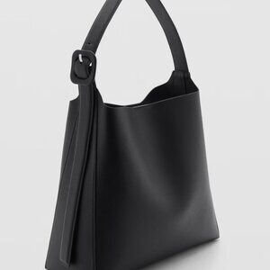 Mango Black Bucket bag with buckle